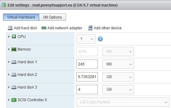 vSphere disk